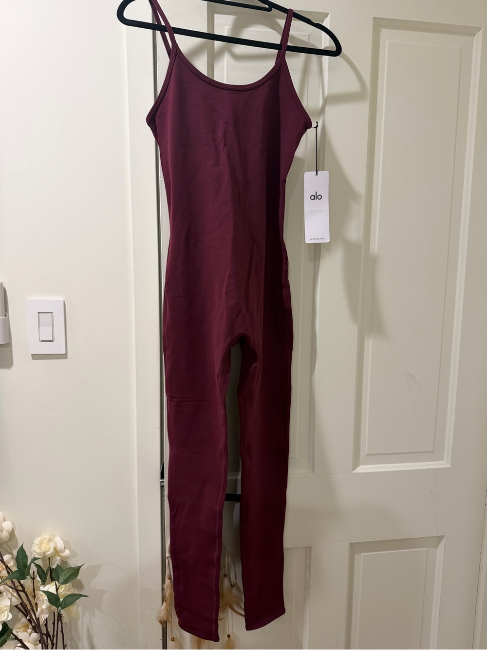 Alo Women's Burgundy Airbrush Jumpsuit
